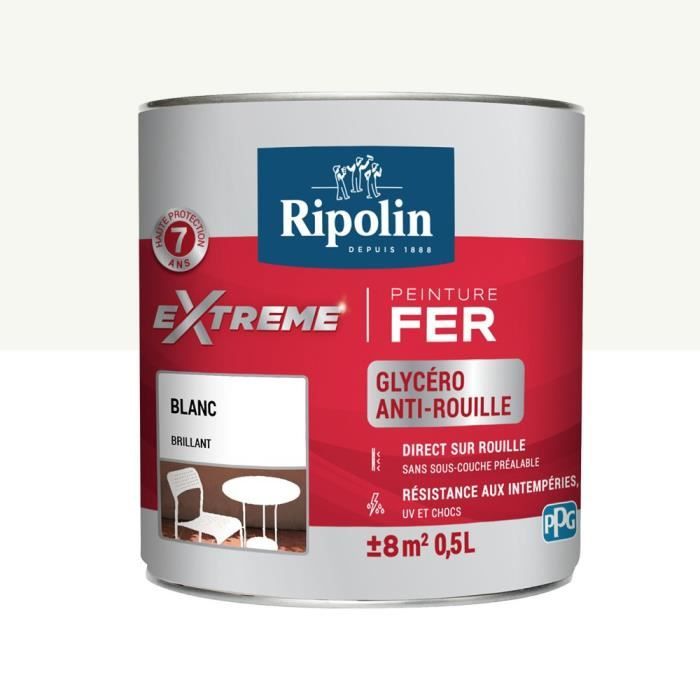 Ripolin Peinture Pour Fer Extérieur Blanc Brillant 05 L Achat