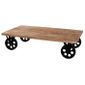 oxford table basse sur roulettes style industriel en manguier et mtal noir 145x80 cm - Table Basse Sur Roulette oxford table basse sur roulettes style industriel en manguier et mtal noir 145x80 cm - Table Basse Sur Roulette