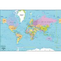 SOUS-MAIN Sous main rigide carte le monde SOUS-MAIN Sous main rigide carte le monde