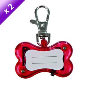 TRIXIE Lot de 2 Flashers 4,5 x 3cm rouges pour chien