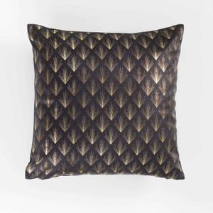 HOUSSE DE COUSSIN Housse de coussin 40 x 40 cm velours imprime or qu