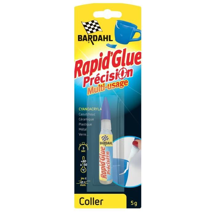 BARDAHL Rapid Glue - Prise rapide 3 secondes - Haute resistance -  5 g