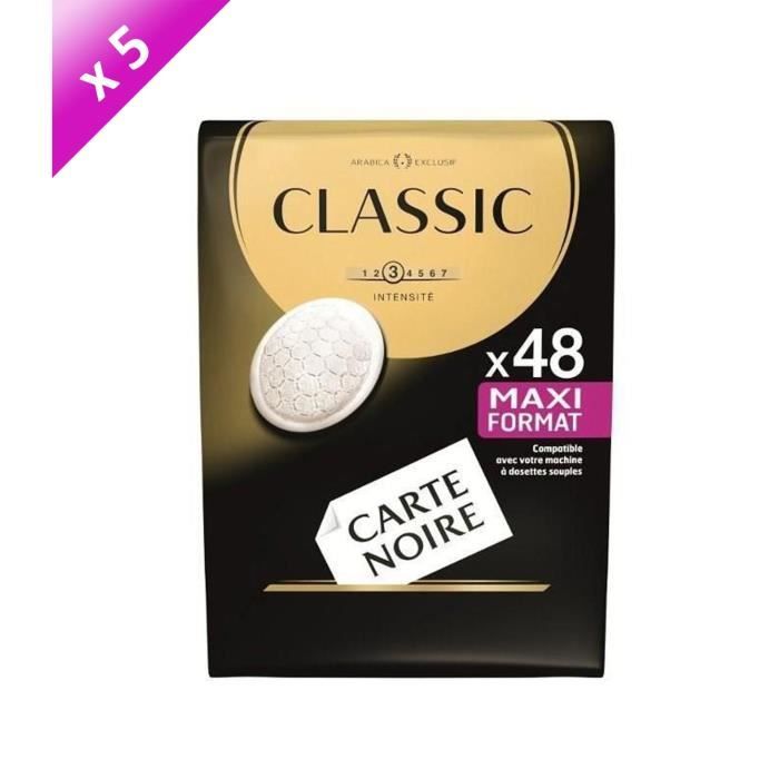 240 dosettes CARTE NOIRE Classic compatible système Senseo