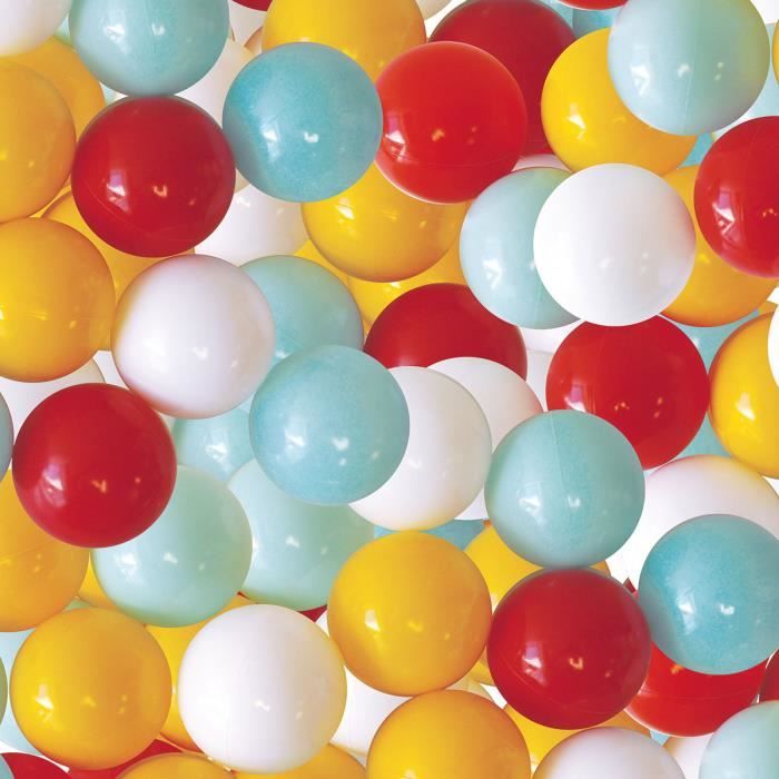 LUDI 75 balles de jeu avec sac de transport Rouge