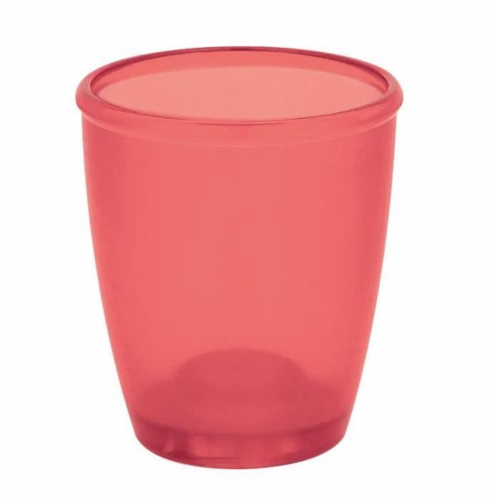 TORONTO Gobelet salle de bain - 9,5x8,5x8,5 cm - Corail