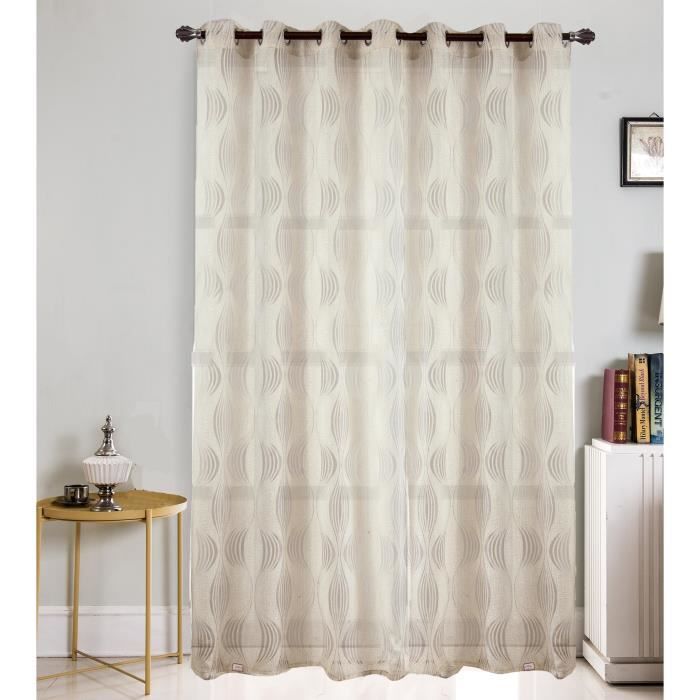 Beige Voilage grande largeur uni 300x260cm