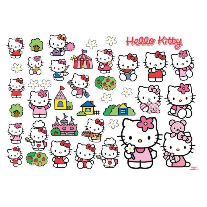 40 stickers hello kitty achat vente stickers soldes