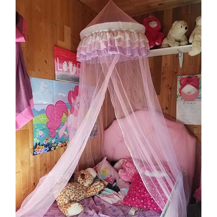 Ciel De Lit Moustiquaire Bebe Ciel de Lit Moustiquaire pour Bébé Fille Princesse en Polyester en