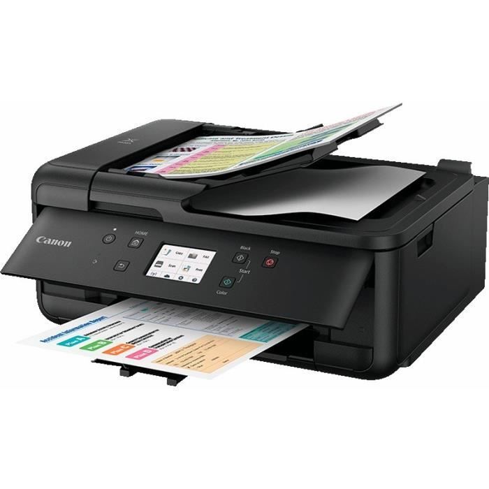 CANON Imprimante jet d'encre Pixma TR7550 Multifonction 4 en 1 Noire - WiFi - Ethernet - Couleur - A4
