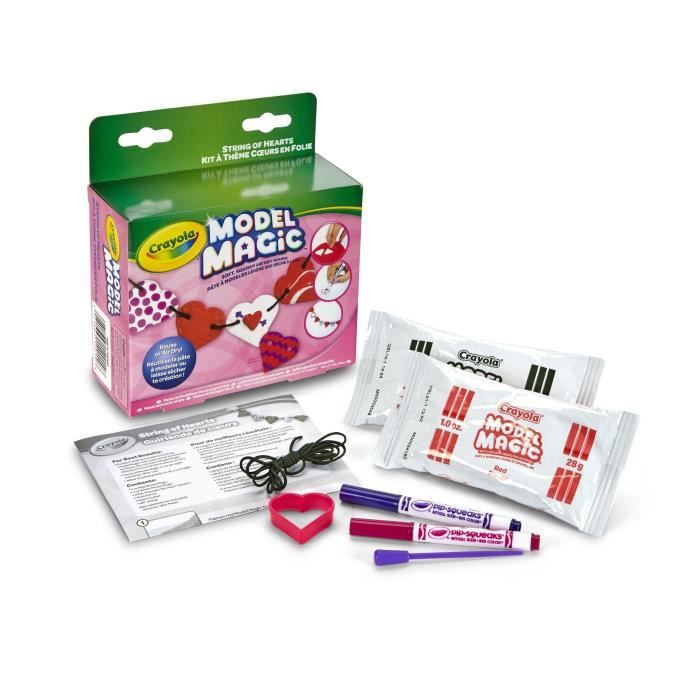 CRAYOLA Kit Guirlandes CŒurs Model Magic
