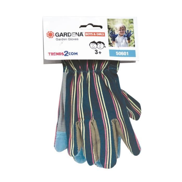 GARDENA Gants de jardin - Enfant à partir de 3 ans - 75 % coton, 25 % polyester