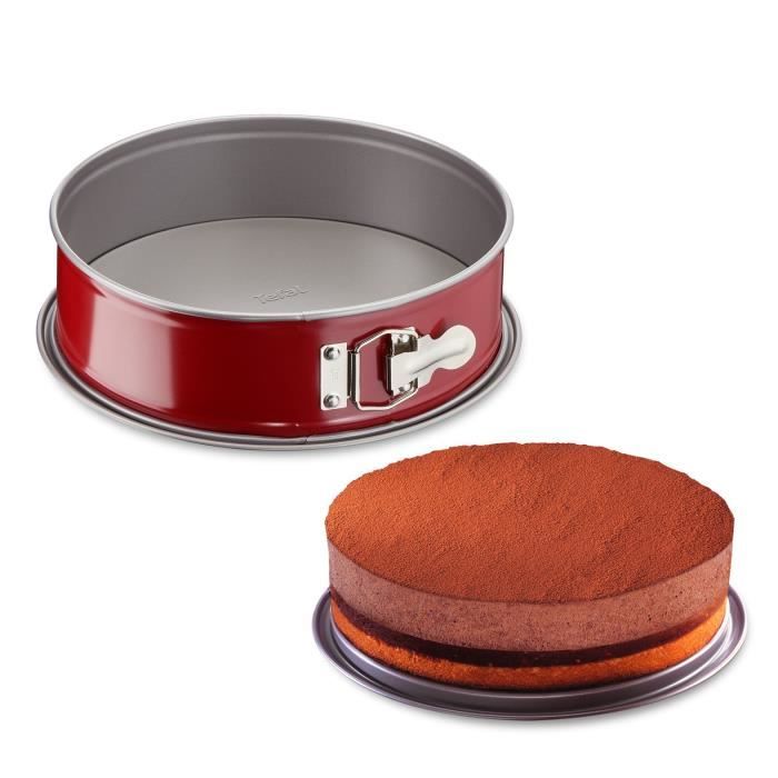 TEFAL Moule à charnière Delibake en acier - Ø 17 cm - Rouge et gris