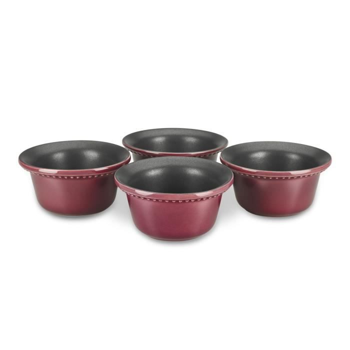 TEFAL SO EASY Set de 4 ramequins J2104014 diamètre 8cm violet