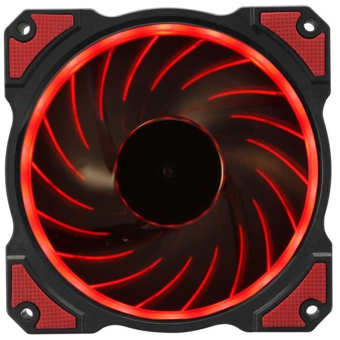 JONSBO Ventilateur Boitier PC FR-101 - 12cm LED Rouge - Dimension: 120mm (W) x 120mm (D) x 25mm (H)