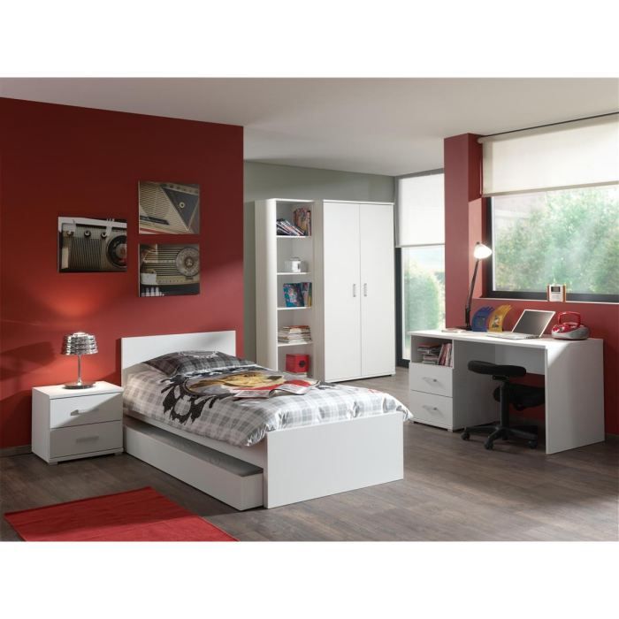 MILAN Lit enfant 90 x 200 cm Blanc - Achat / Vente ...