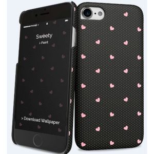 I-PAINT Coque Sweety pour iPhone 7 - Noir