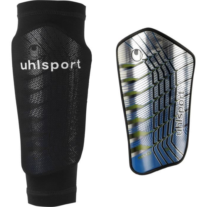 UHLSPORT Protège-tibias de football Pro Flex - Blanc et jaune - Taille XL