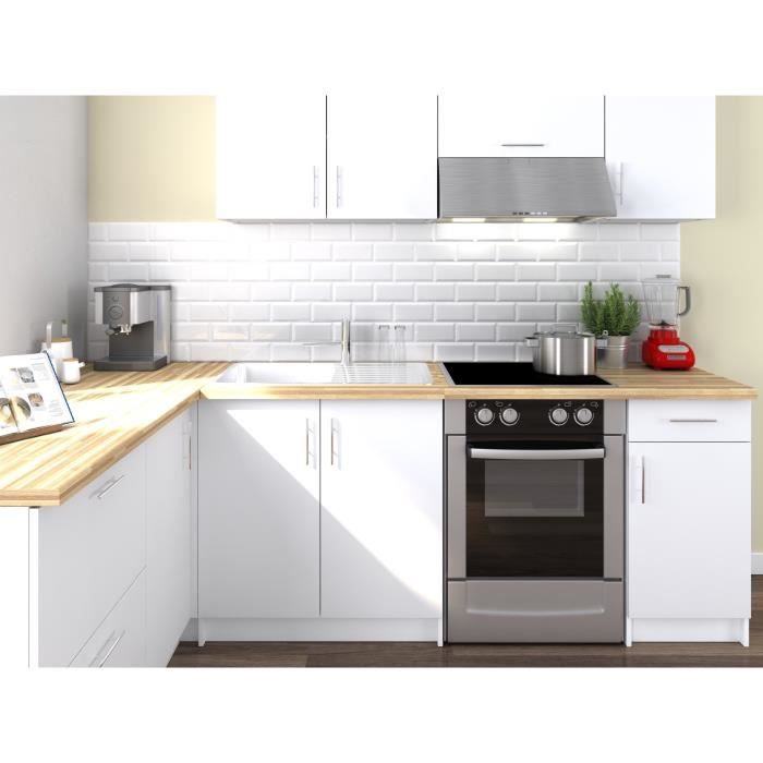 OBI Cuisine complète d'angle L 280 cm - Blanc mat