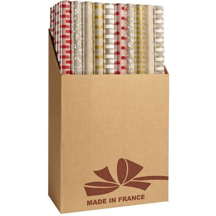 Petits rouleaux polypro cadeau transparent motif 0.70x2m