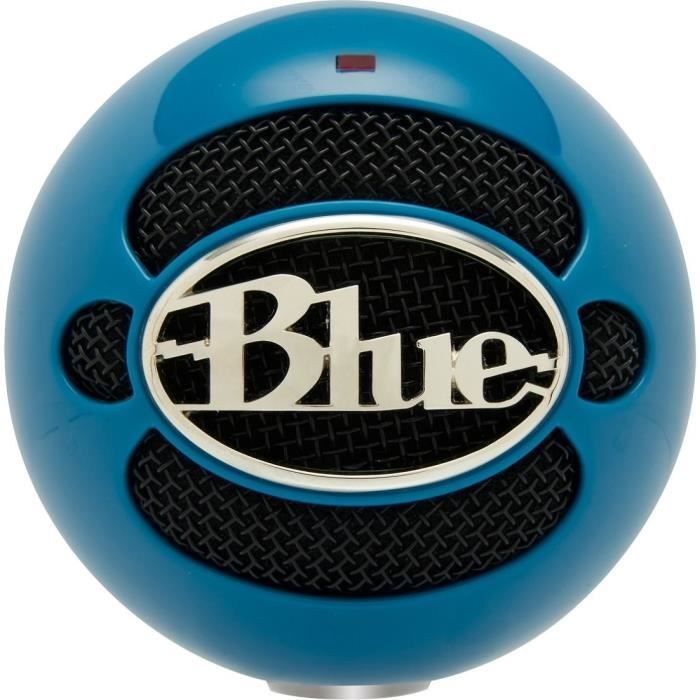 BLUE MICROPHONES Microphone USB à condensateur SNOWBALL NEON - 44.1 kHz/16 bit - Bleu - PC / MAC