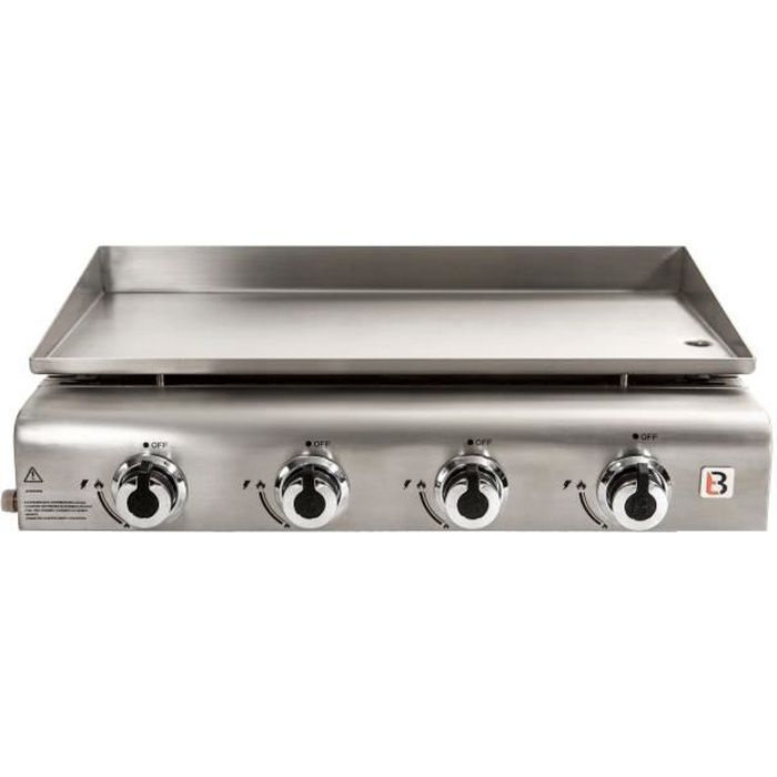 BRASERO Plancha DELICIA 4 feux à poser en inox