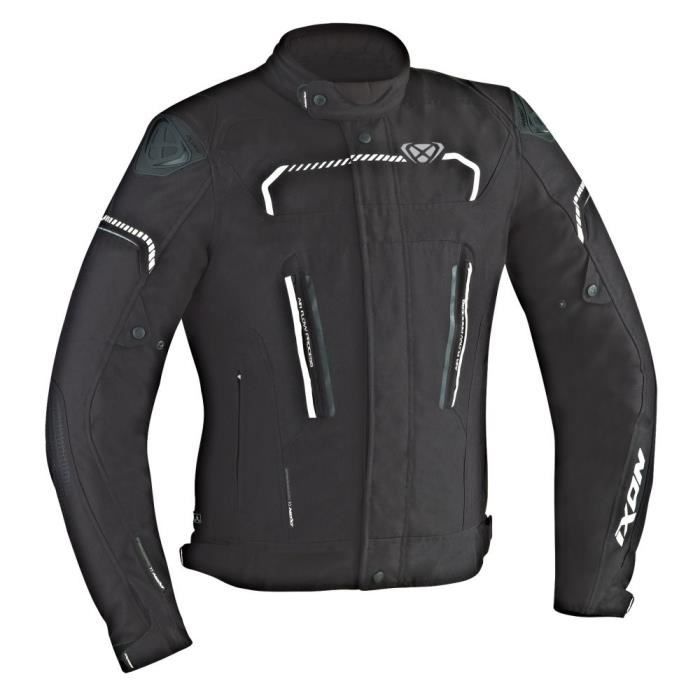 IXON Blouson Moto Exhale HP Noir et Blanc