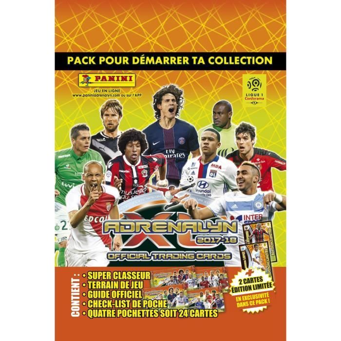 PANINI FOOT ADRENALYN XL Ligue 1 2017-2018 - Offre de Démarrage - Album + Cartes + - Carte à Collectionner
