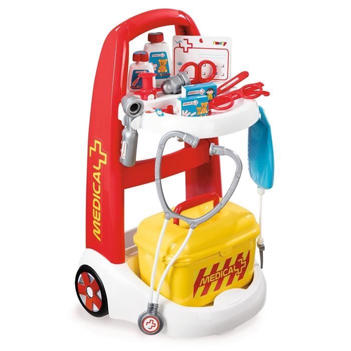 SMOBY Chariot Médical Infirmière + Accessoires
