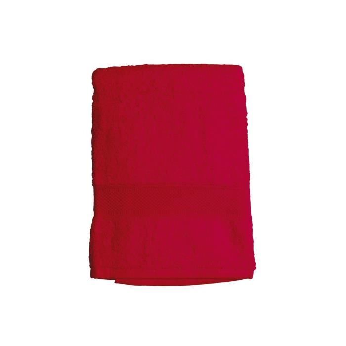 SOLEIL D'OCRE Drap de bain 100% Coton DOUCEUR 70x130 cm - Rouge
