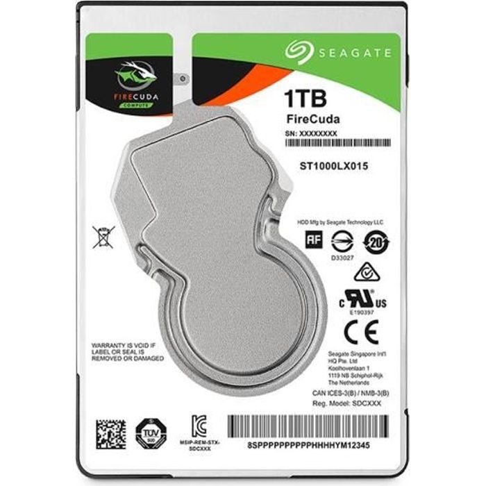 Disque dur interne SSHD Seagate Mobile - 1To - Format 2,5\