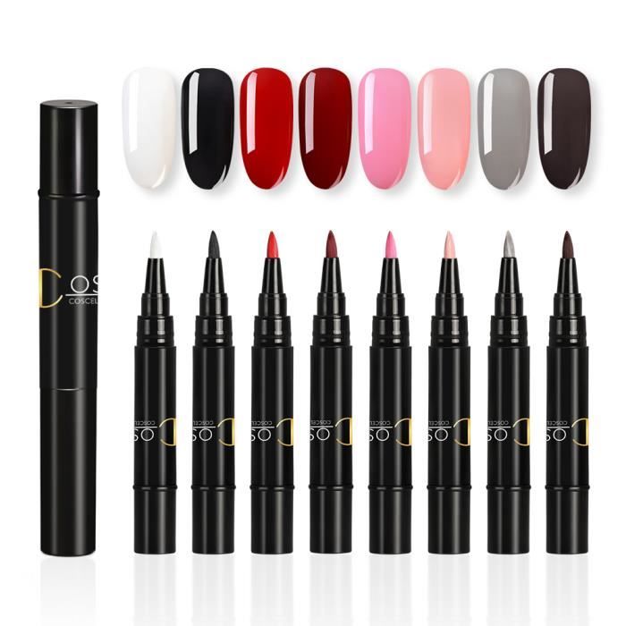 Couleurs Stylo Top Step Permanent 3 Pen Base Coat Off Gel À Sans Semi En 1 Vernis 8 Ongles Soak One b6gvI7fYy