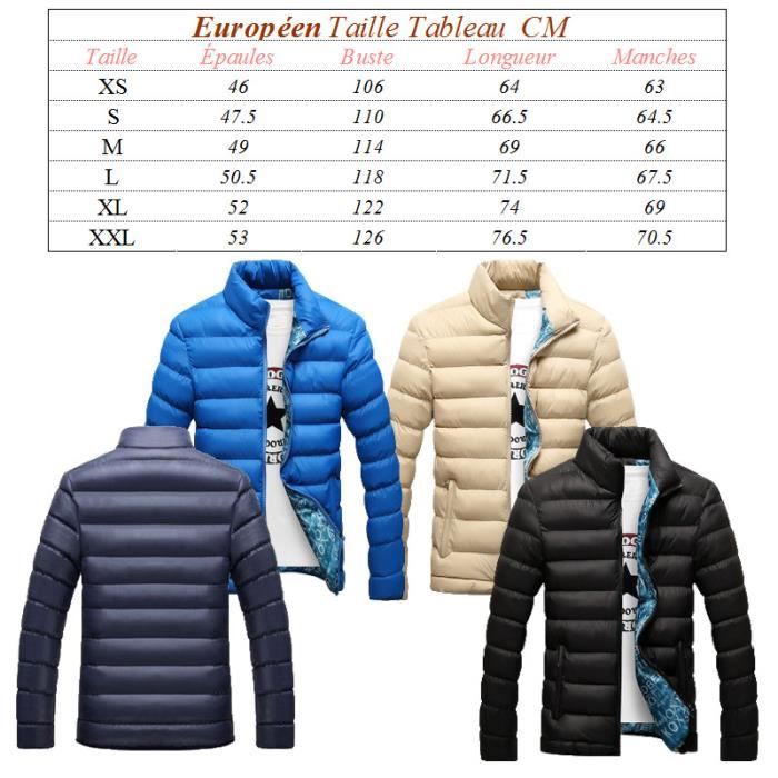 Et Velours Col Hiver Doudoune Montant Plus Homme Décontractée Automne Couleur Légère Unie qt7xYwzp