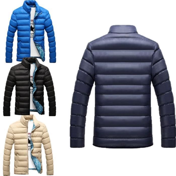 Et Velours Col Hiver Doudoune Montant Plus Homme Décontractée Automne Couleur Légère Unie qt7xYwzp