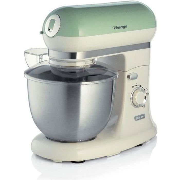 ARIETE 1588 Robot multifonctions - 2400 W - Capacité du bol 5,5 L - Design vintage - Beige et bleu Celeste