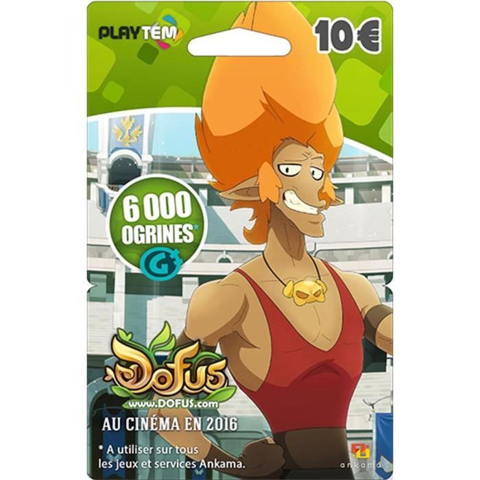Carte Playtem Dofus Wakfu 10€
