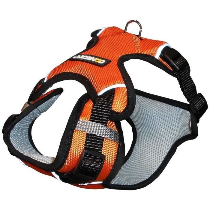 NUM'AXES Harnais Sport Coneck'T - S : 58-70cm - Orange - Pour chien