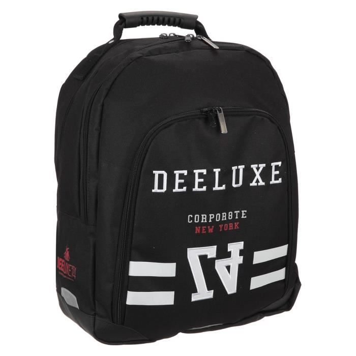 DEELUXE Sac à Dos - 2 Compartiments - 9 à 12 ans - Adolescent - 42 cm - Noir - Enfant Fille