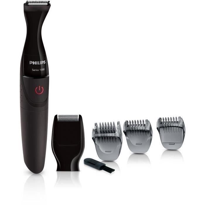 PHILIPS MG1100/16 Tondeuse précision 3 sabots barbe et mini rasoir - à piles