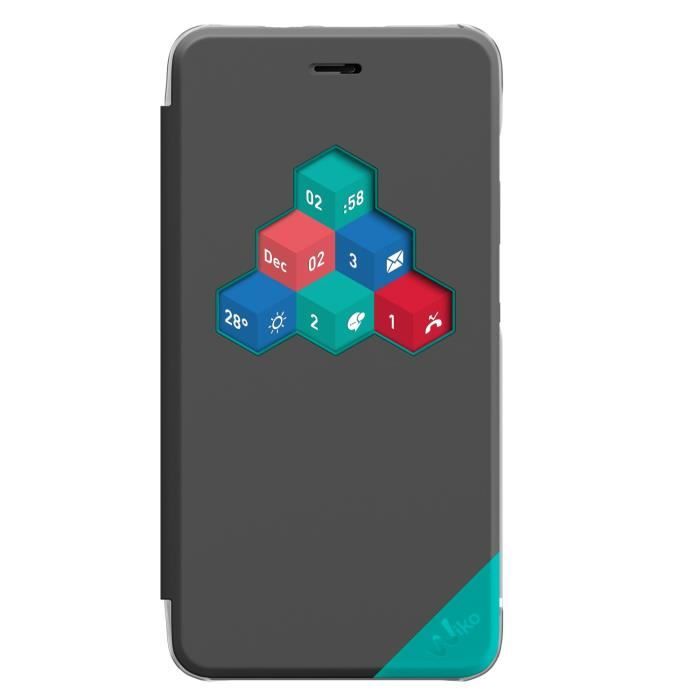WIKO Etui Smart Folio Gris Wicube Pour Wiko Freddy