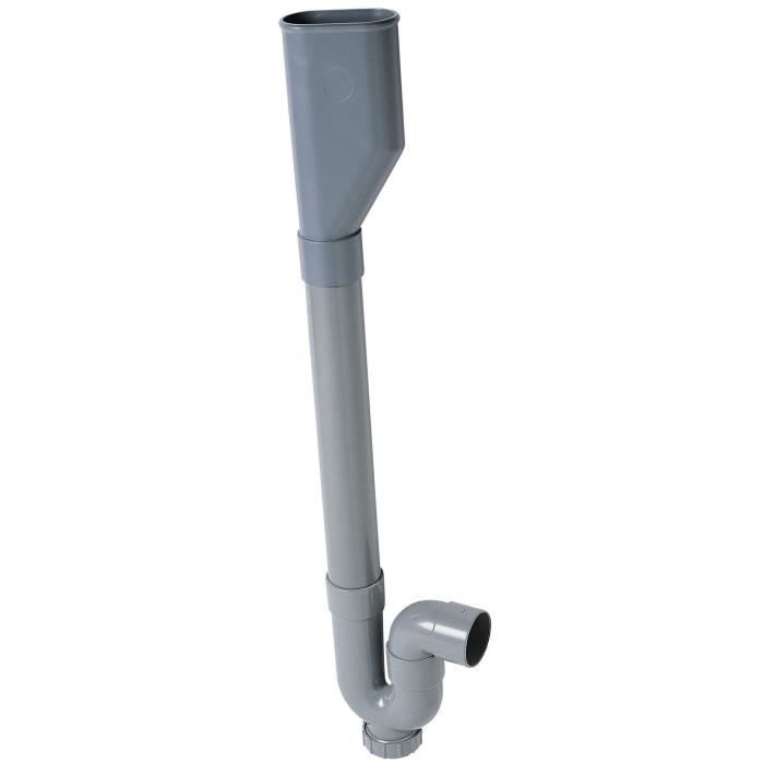 WIRQUIN Siphon double crosse SP5003 - PVC - Machine à laver - Sortie horizontale - à coller