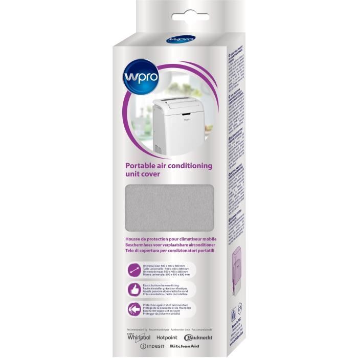 WPRO ACC016 Housse de protection antipoussière et antihumidité pour climatiseur mobile. Taille universelle : 500 x 400 x 880 mm