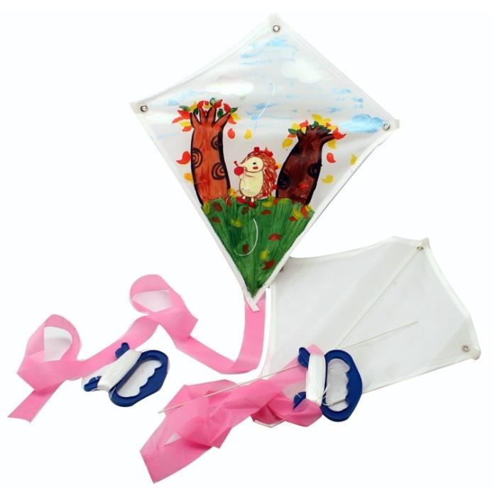 Cerf volant à décorer  5 pièces  Sodertex Blanc  Achat / Vente cerf