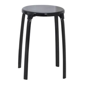 Tabouret de salle de bains rond - Noir