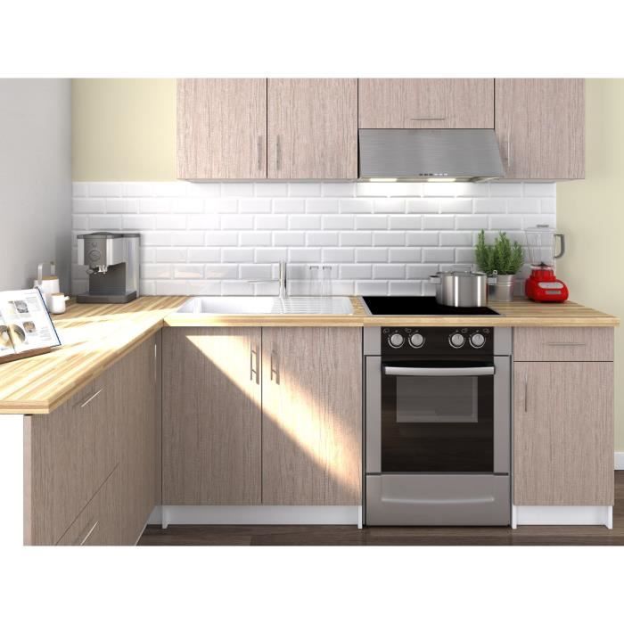 OBI Cuisine complète d'angle L 280 cm - Décor chêne ...