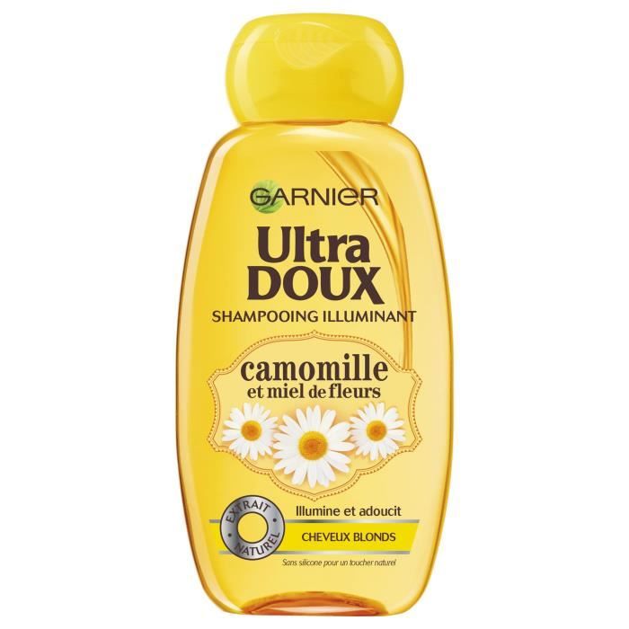 GARNIER Shampoing Ultra doux - Camomille et miel de fleurs - 250 ml