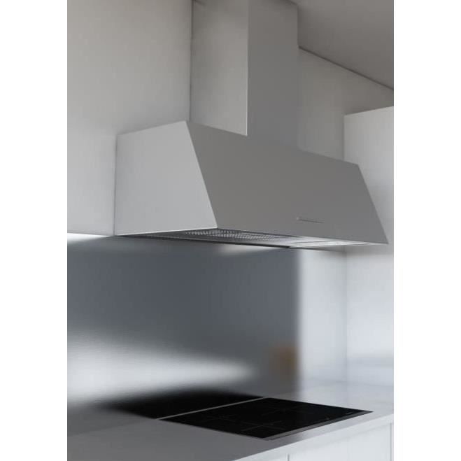 FRECAN AIR - MASTER 90 - hotte décorative murale - Evacuation ou recyclage - Moteur 1100m3-h - 48dB mini - L90cm - Inox