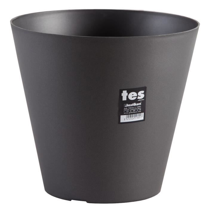 PLASTIKEN Pot de fleurs cône Tes 26 cm - Anthracite