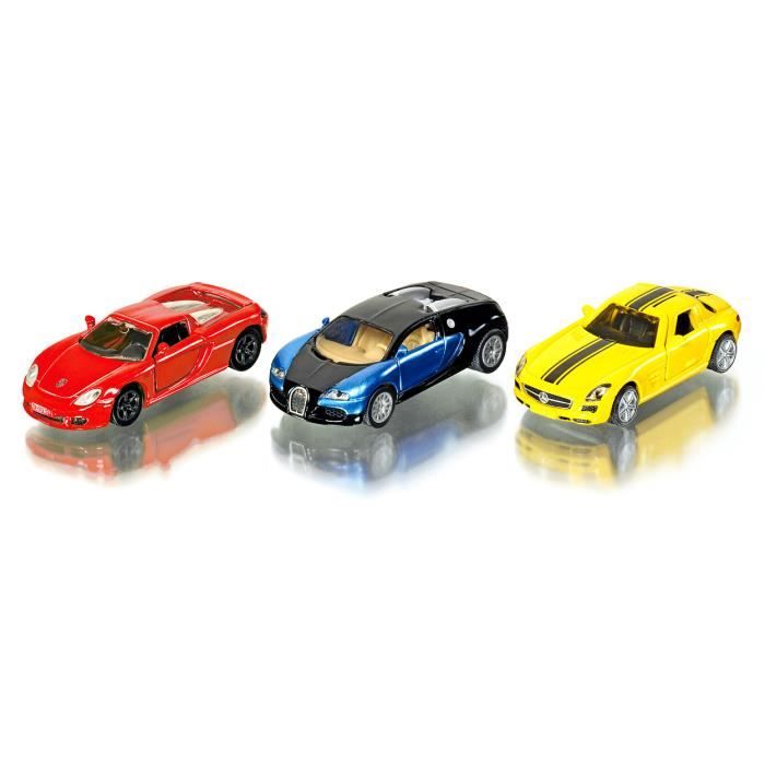 SIKU Coffret Véhicule de Sport - 3 Pièces - Véhicule Miniature
