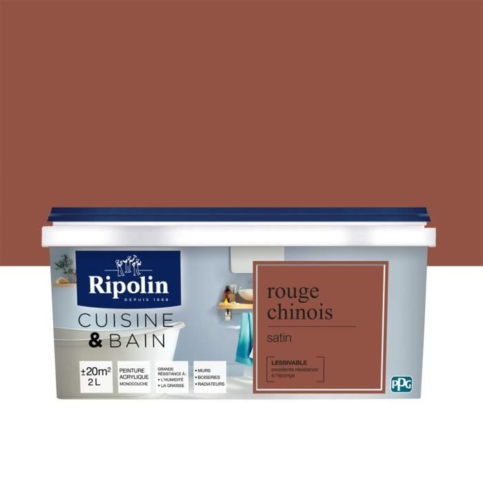 Ripolin Peinture Murale Spéciale Cuisine Et Salle De Bain Rouge