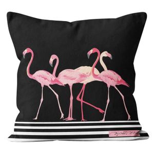 HOUSSE DE COUSSIN SOLEIL d'OCRE Housse de coussin Flamand rose 40 x 